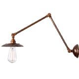 Adjustable Hat Wall Light - Antique Brass